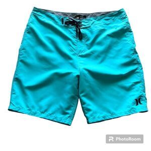 HURLEY Mens Board Shorts size 36 Tiffany Blue
